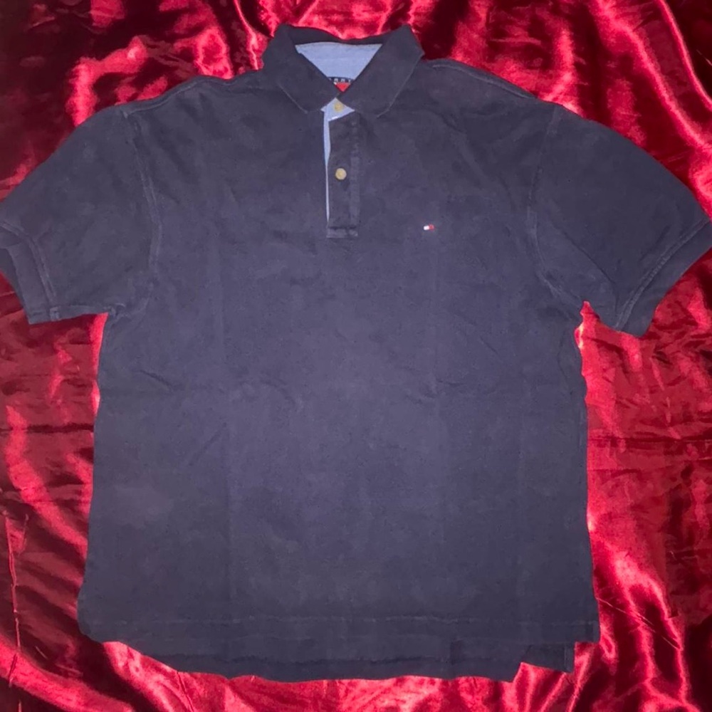 Tommy Hilfiger Blue Polo Shirt Casual Knit